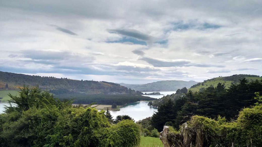 Looking over the Purakaunui area towards the bay