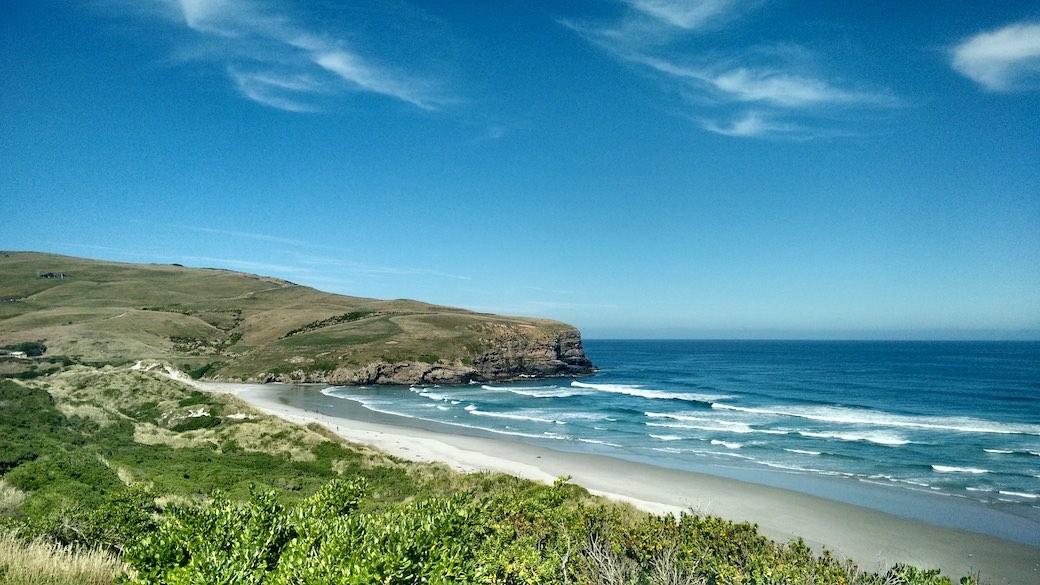 Looking at the headland Smails Beach