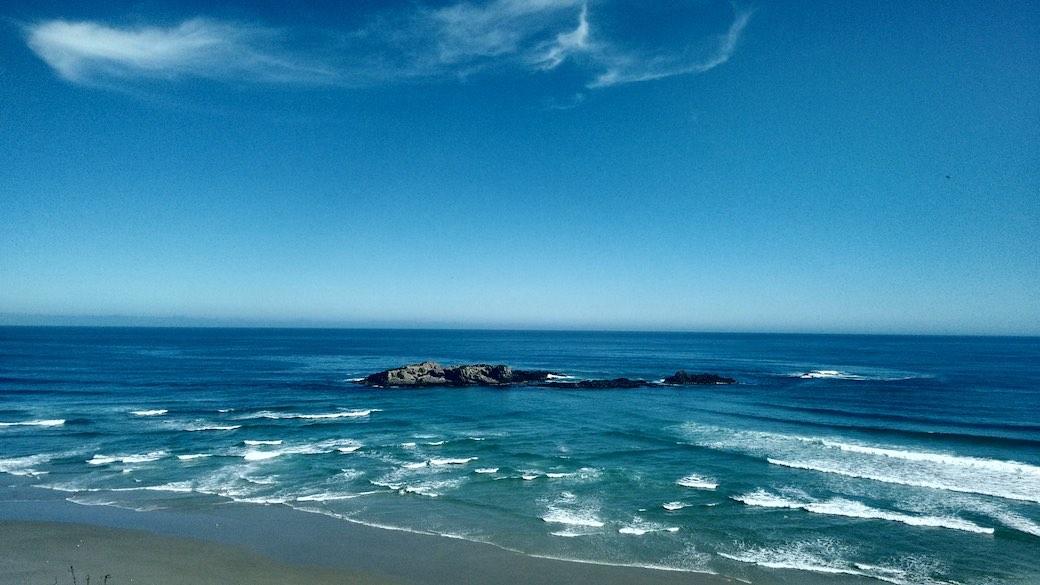 Looking down over Bird Island